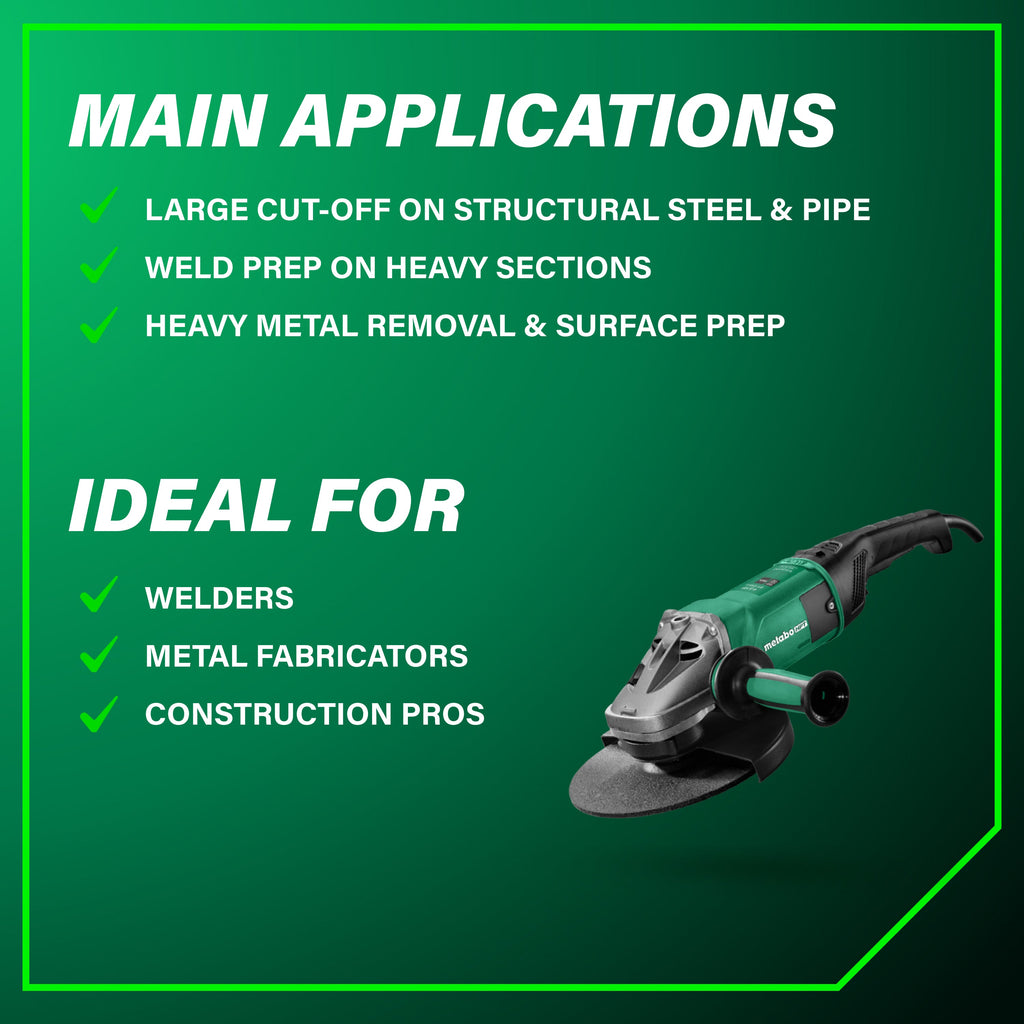 Metabo HPT US646467800 7" 15 Amp Surface Preparation Kit Angle Grinder