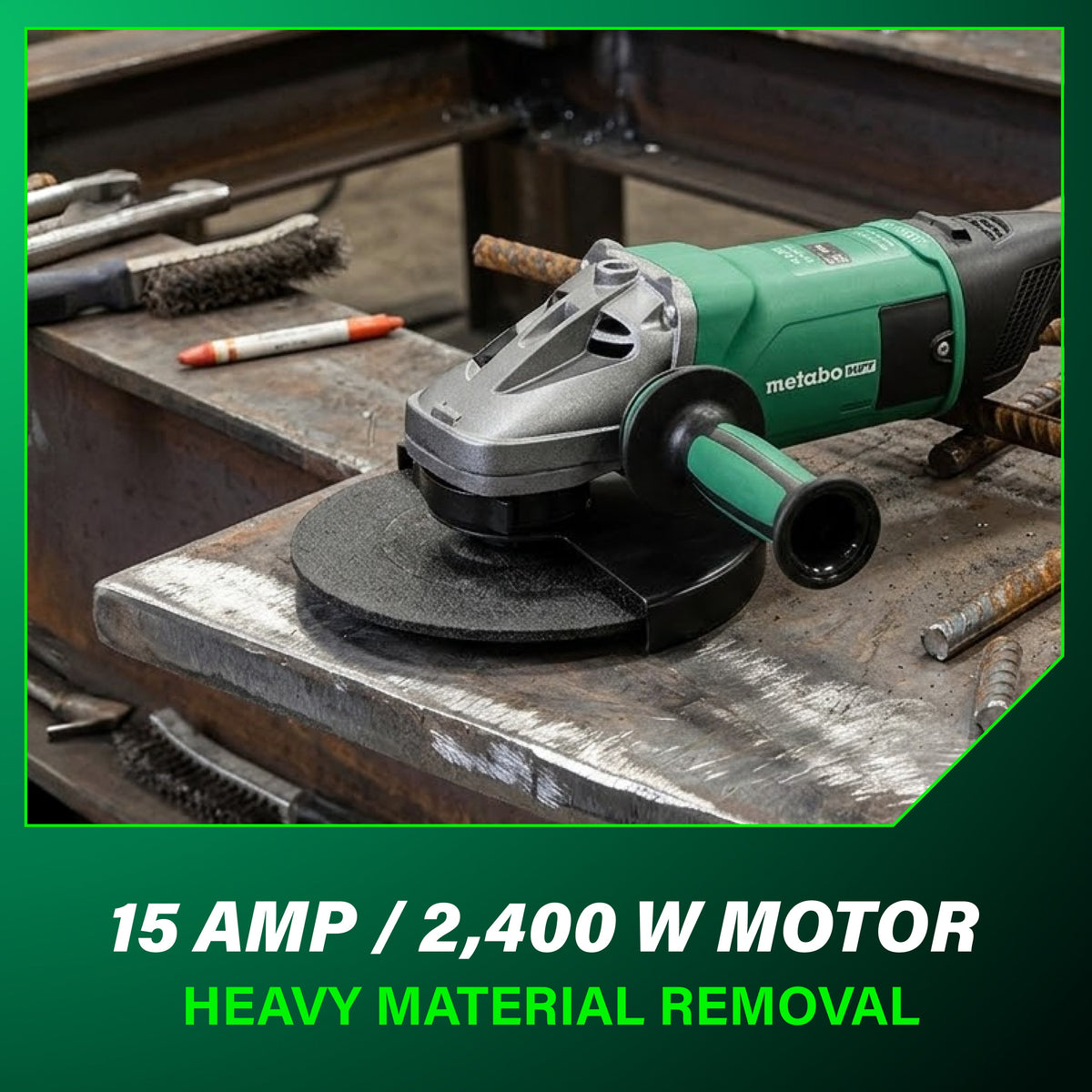 Metabo HPT US646467800 7" 15 Amp Surface Preparation Kit Angle Grinder