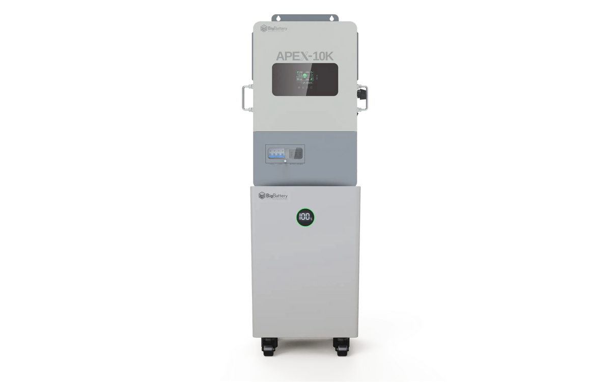 BigBattery NEXUS 51.2V 15kWH LiFePO4 Battery + APEX 10K Off-Grid Inverter