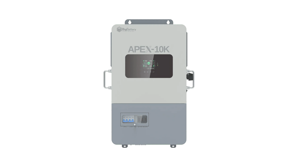 BigBattery NEXUS 51.2V 15kWH LiFePO4 Battery + APEX 10K Off-Grid Inverter