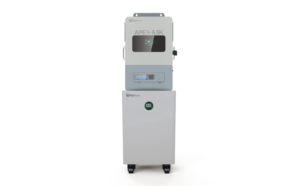 BigBattery NEXUS 51.2V 15kWH LiFePO4 Battery + APEX 6.5K Off-Grid Inverter