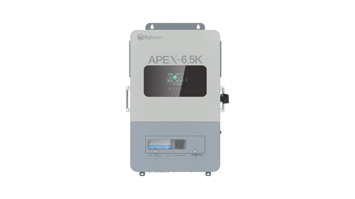 BigBattery NEXUS 51.2V 15kWH LiFePO4 Battery + APEX 6.5K Off-Grid Inverter