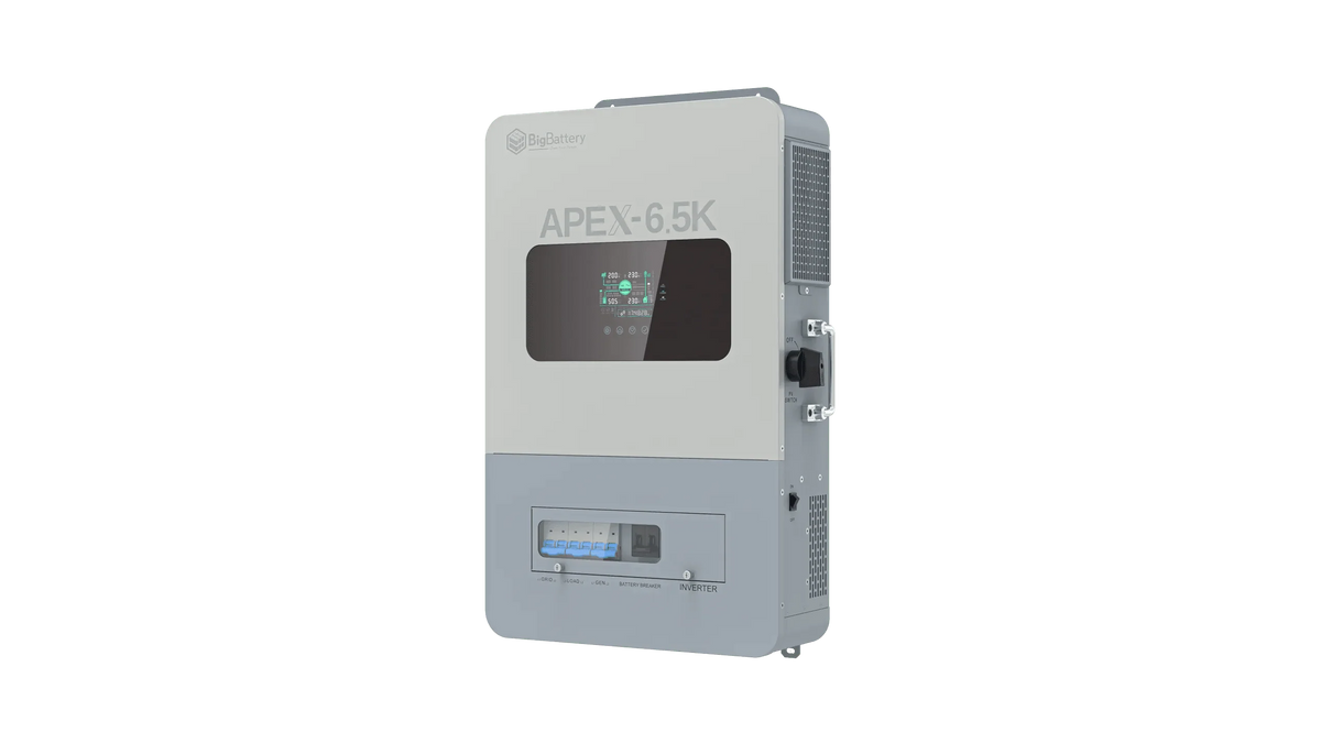 BigBattery NEXUS 51.2V 15kWH LiFePO4 Battery + APEX 6.5K Off-Grid Inverter