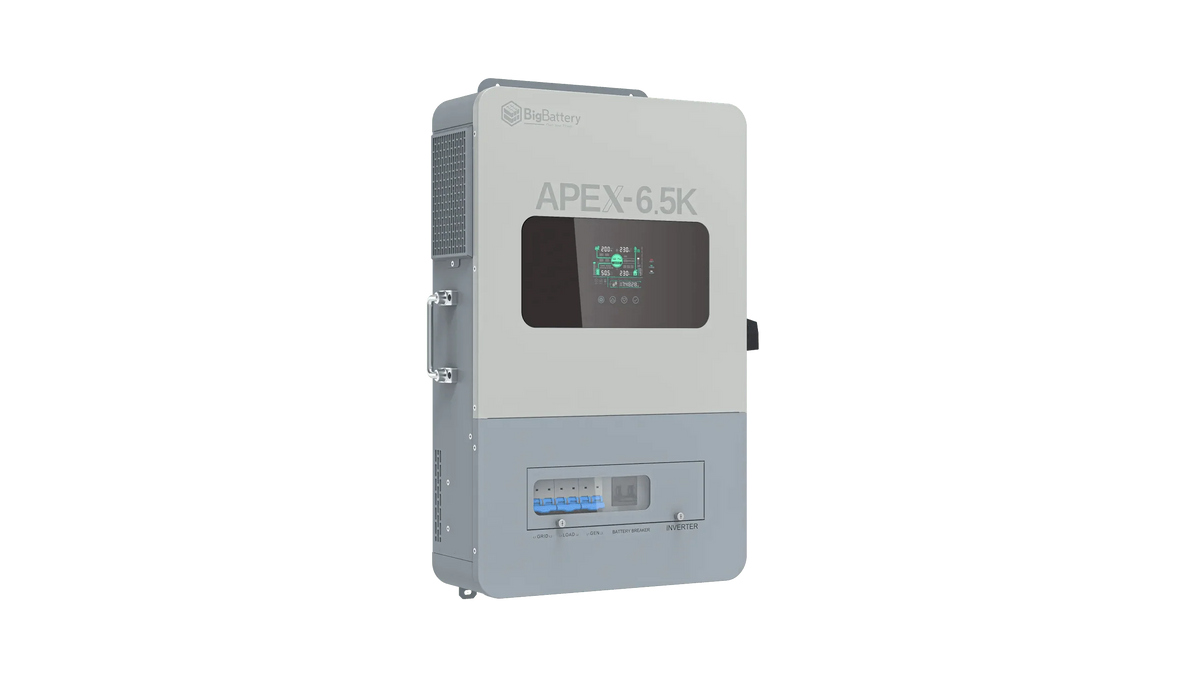 BigBattery NEXUS 51.2V 15kWH LiFePO4 Battery + APEX 6.5K Off-Grid Inverter