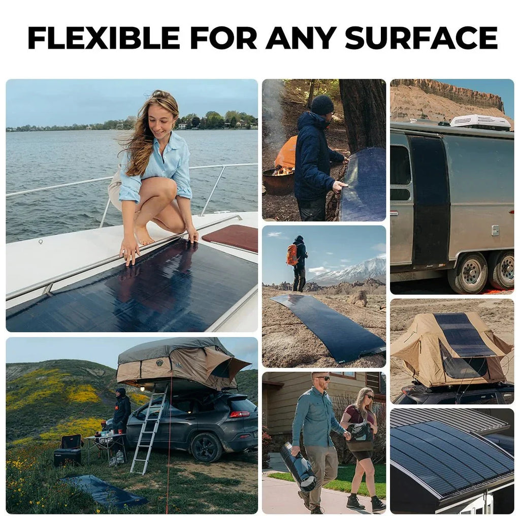 BougeRV Yuma 200W CIGS Thin-Film Flexible Solar Panel With Tape