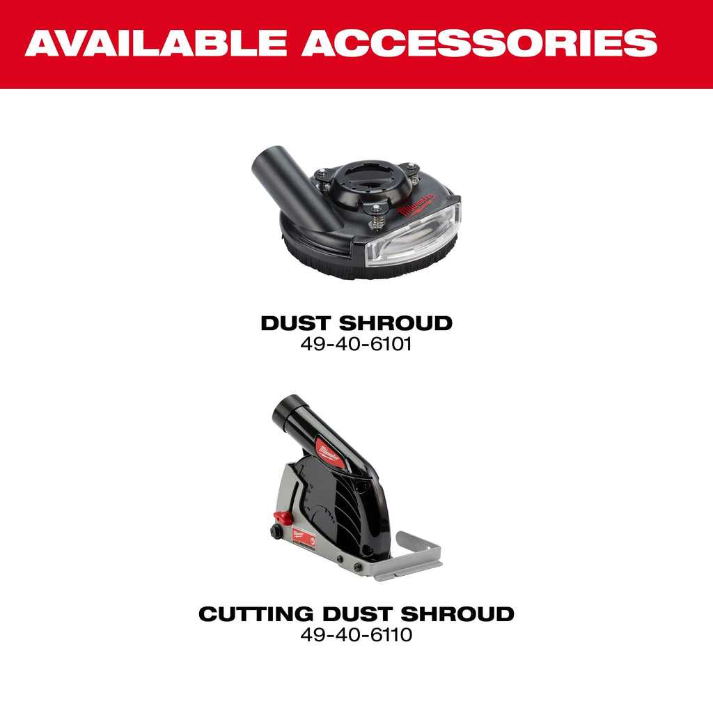 Milwaukee 3674-20 M18 FUEL™ 4-1/2"–7" Variable Speed Braking Grinder, Paddle Switch w/ ONE-KEY™