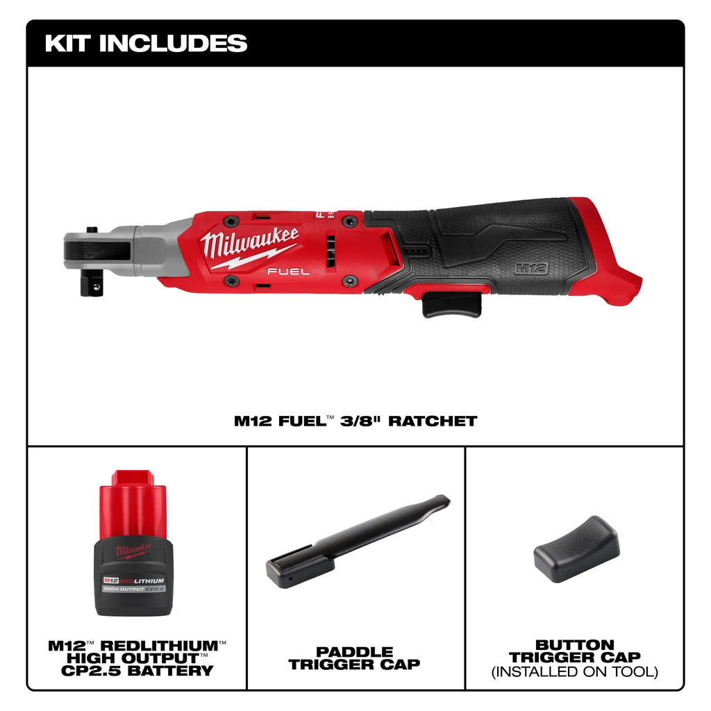 Milwaukee 3053-21 M12 FUEL™ 3/8" Ratchet Kit