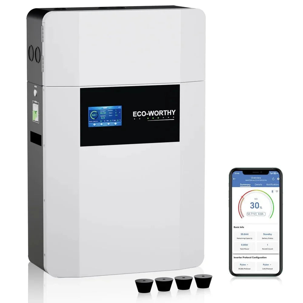 ECO-WORTHY 48V 100AH WallMount Indoor Battery With Conduit Box