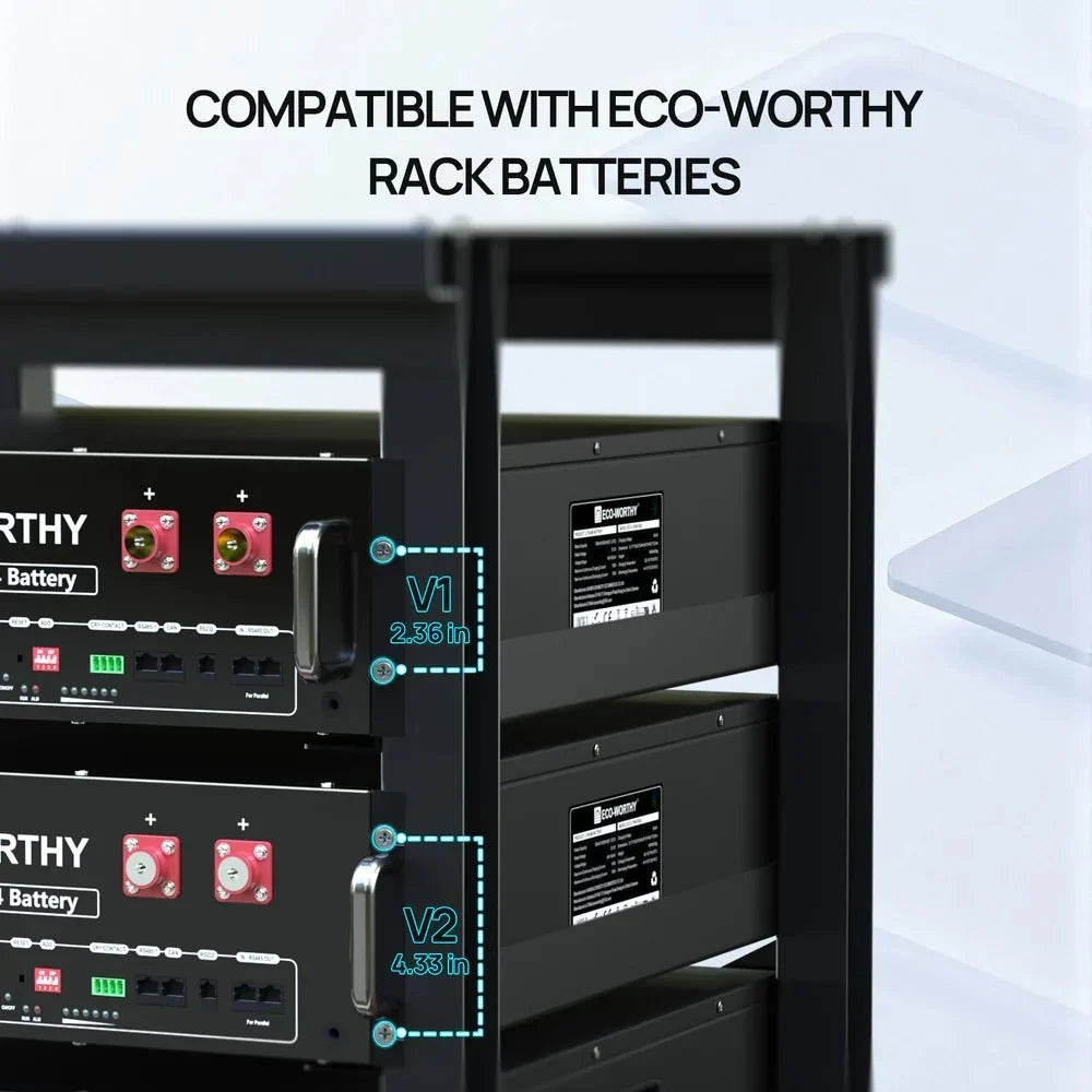ECO-WORTHY 6-Layer 19 Inch Rack for 3U Server Rack Battery