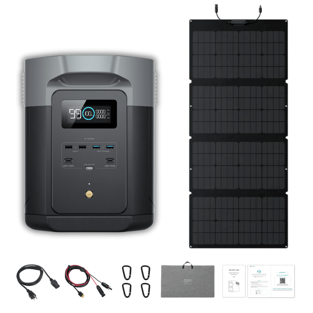 EcoFlow DELTA 2 Max + 160W Portable Solar Panel