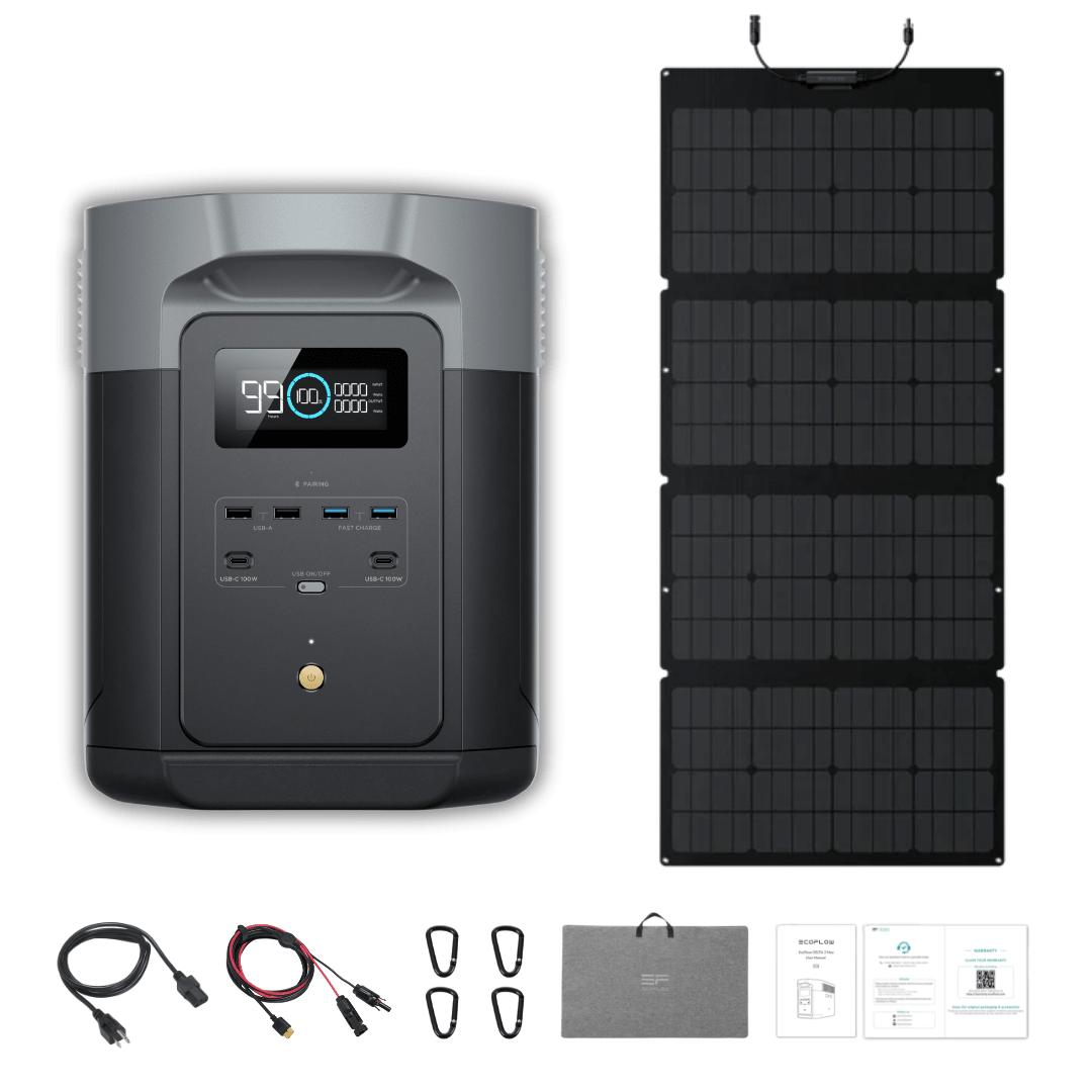 EcoFlow DELTA 2 Max + 160W Portable Solar Panel