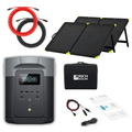 EcoFlow Delta 2 Max 2048Wh 2400W LiFePO4 Solar Generator + 100W Portable Monocrystalline Solar Panels Kit