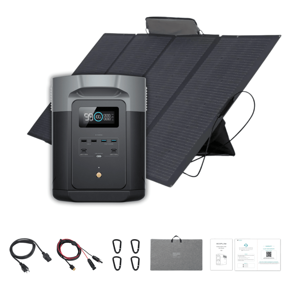 EcoFlow DELTA 2 Max + 400W Portable Solar Panel