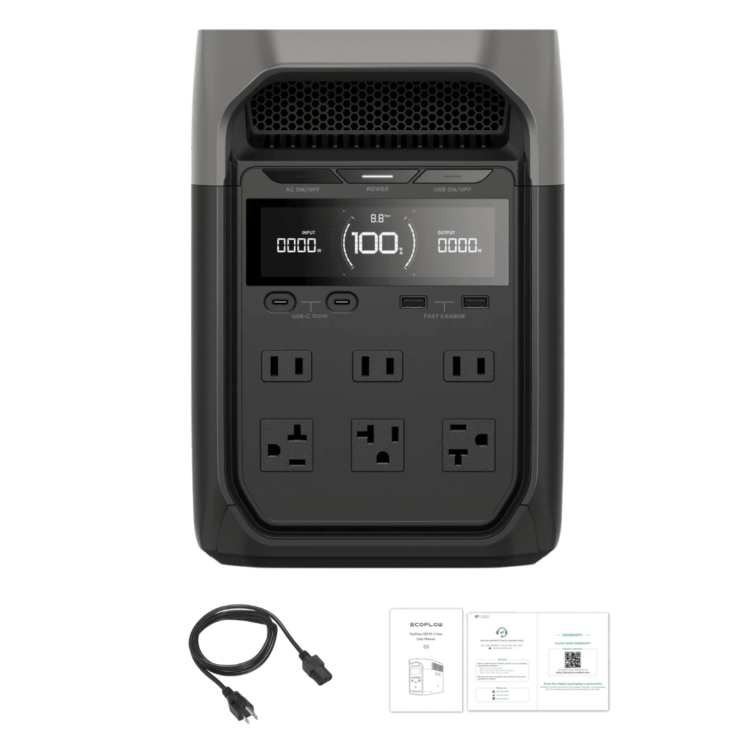 EcoFlow DELTA 3 1024Wh 1800W Solar Generator Portable Power Station