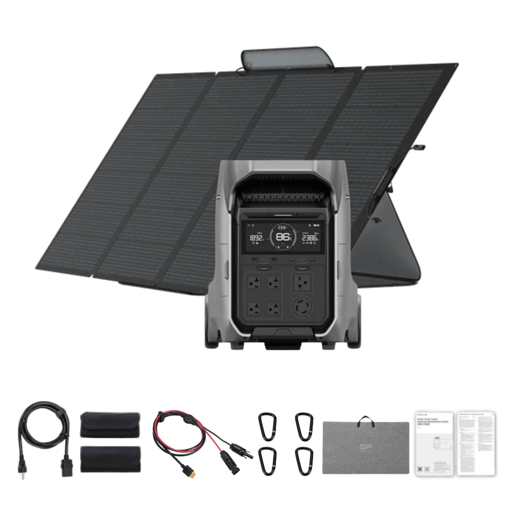 EcoFlow DELTA Pro 3 Solar Generator + 400W Portable Solar Panels
