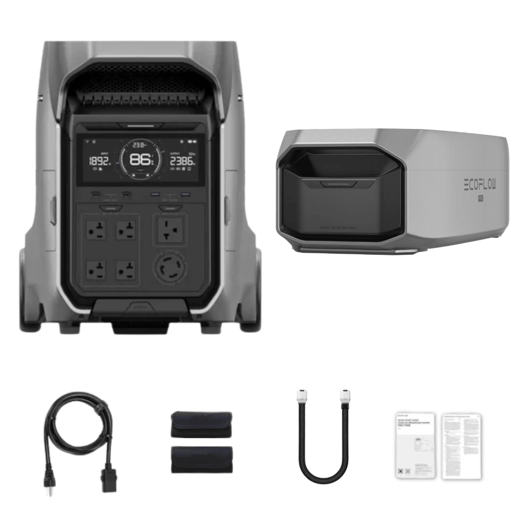 EcoFlow DELTA Pro 3 Solar Generator + DELTA Pro 3 Extra Batteries