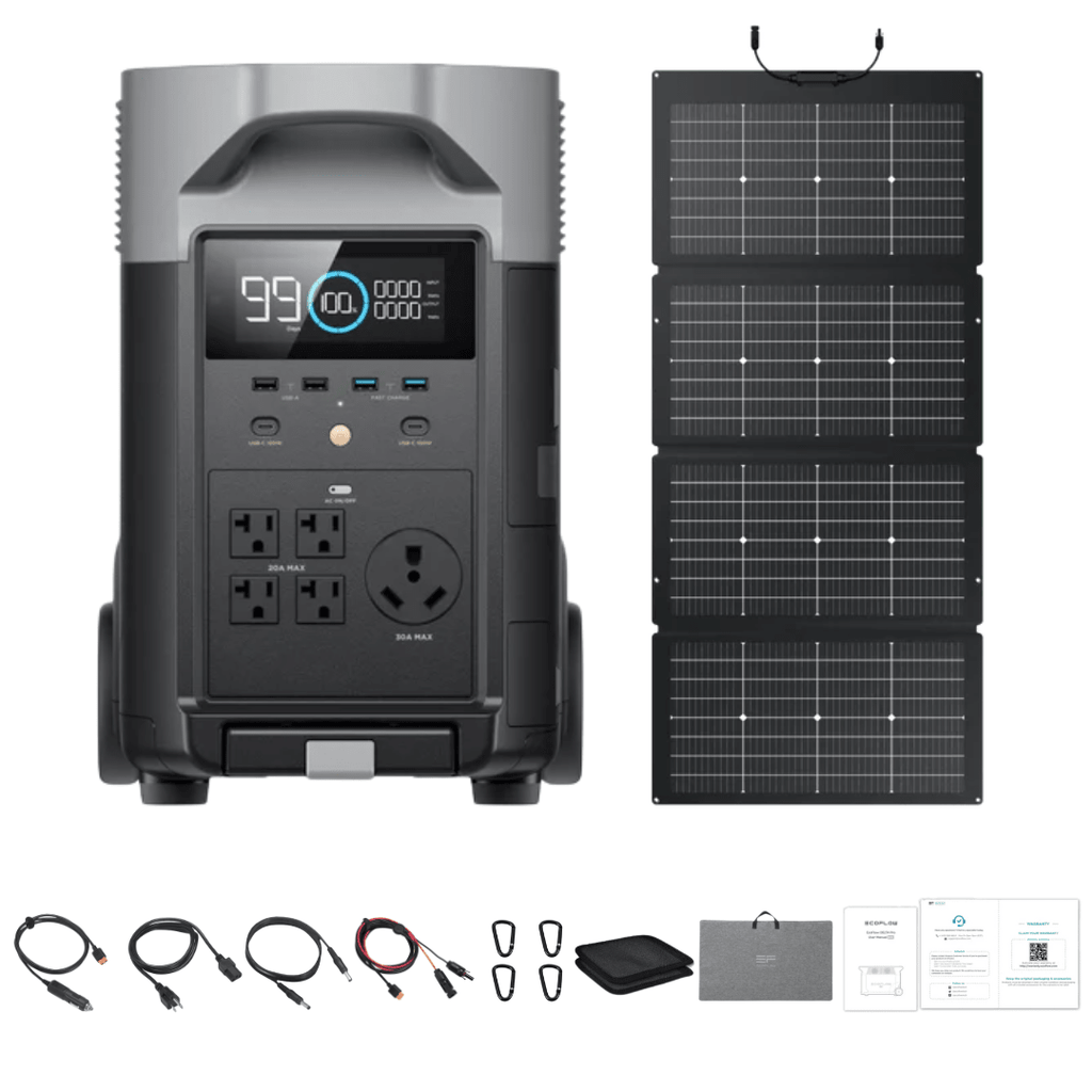 EcoFlow DELTA Pro Solar Generator + 220W Portable Solar Panels