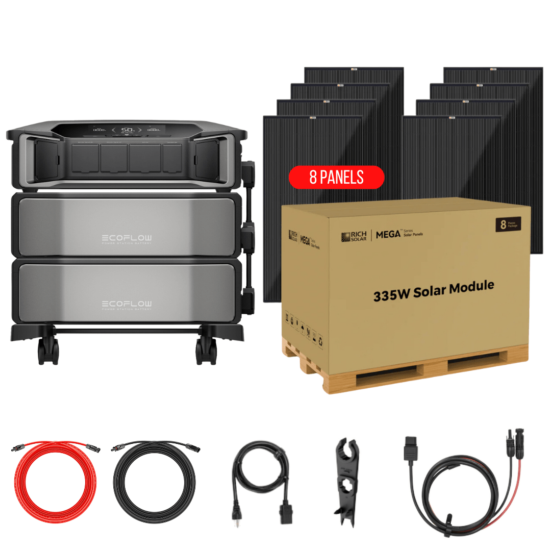 EcoFlow DELTA Pro Ultra Kits - Inverter + Batteries + Choose Custom Solar Panel Bundle Option