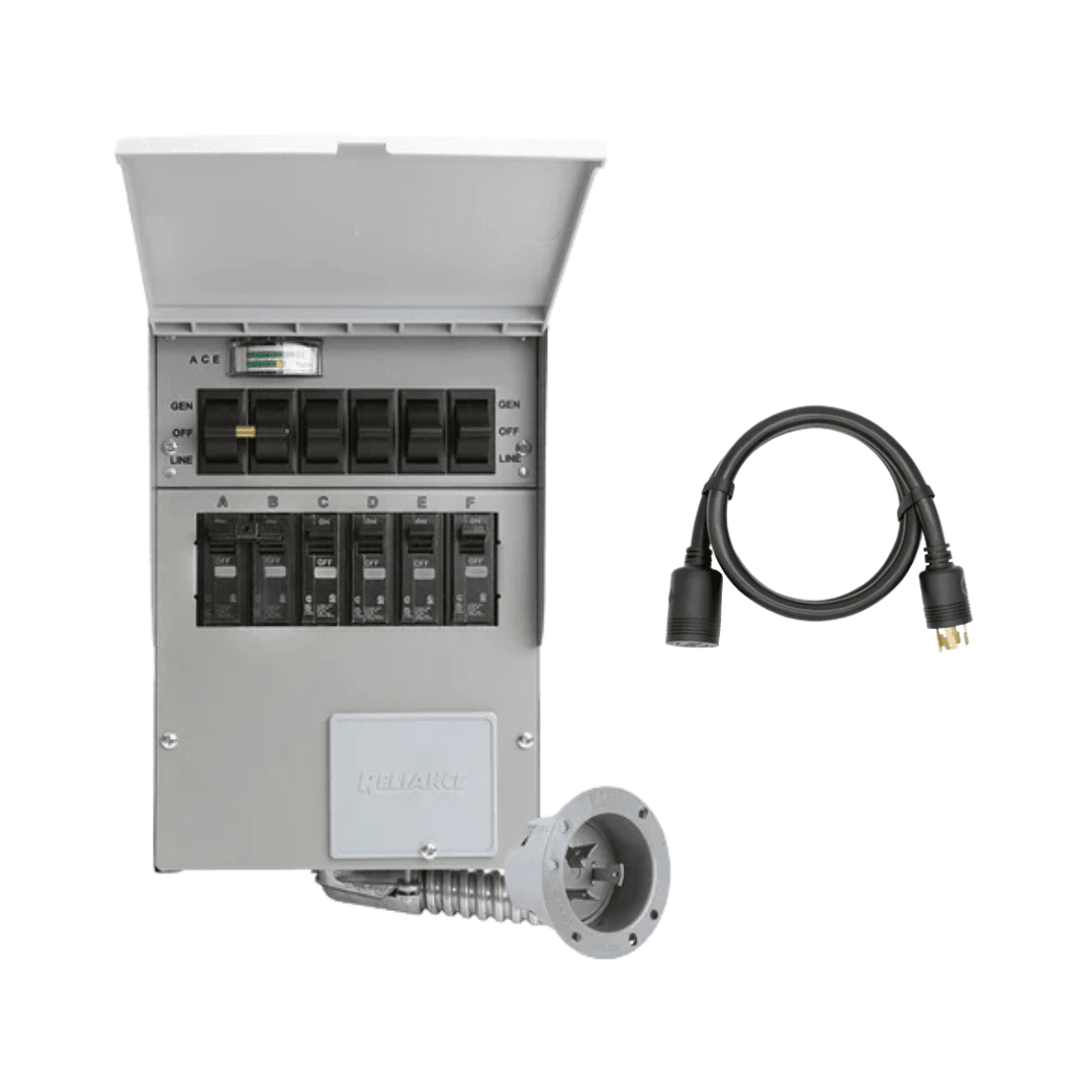 EcoFlow Home Backup Kit: Transfer Switch 306A1 + TT30 to L5-30R Generator Cord