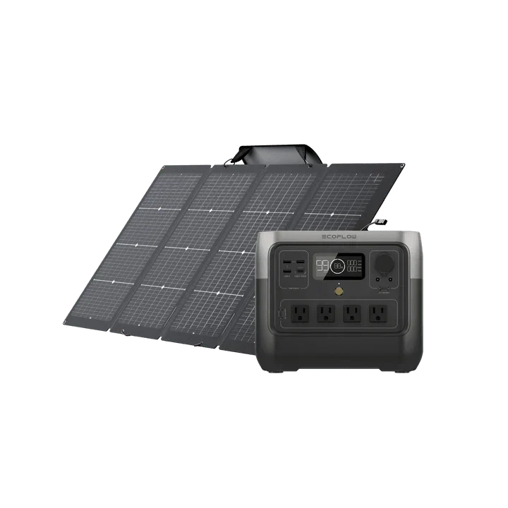 EcoFlow RIVER 2 Pro Solar Generator + 220W Bifacial Portable Solar Panel