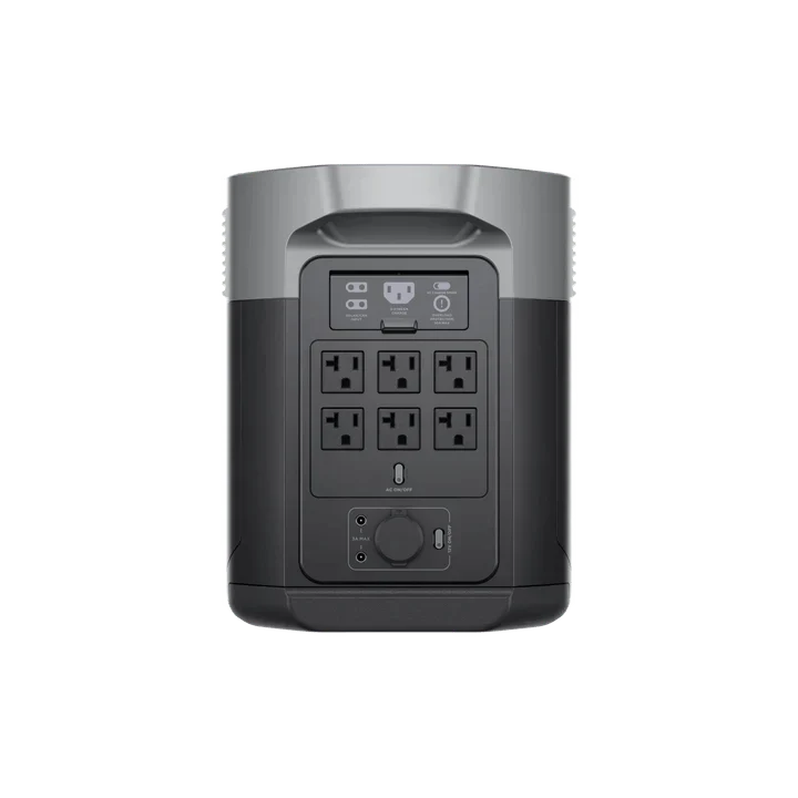 EcoFlow Delta 2 Max With 2 Extra Batteries 6144Wh 2400W LiFePO4 Solar Generator + 200W Portable Monocrystalline Solar Panels Kit