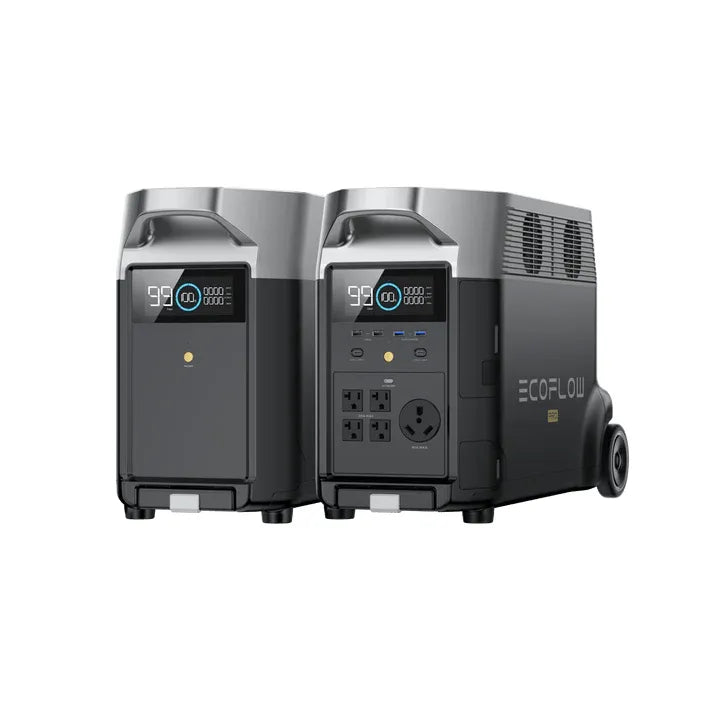 EcoFlow DELTA Pro With Extra Battery 7200Wh 3600W Solar Generator + 200W Portable Monocrystalline Solar Panels Kit