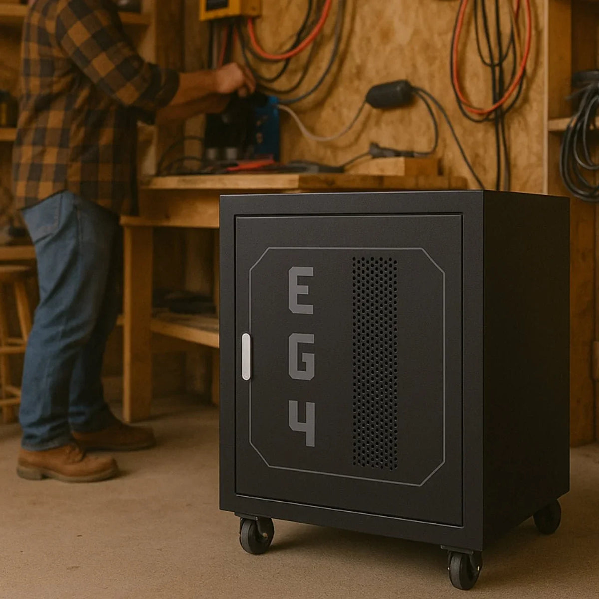 EG4 3 Slot Enclosed Battery Rack