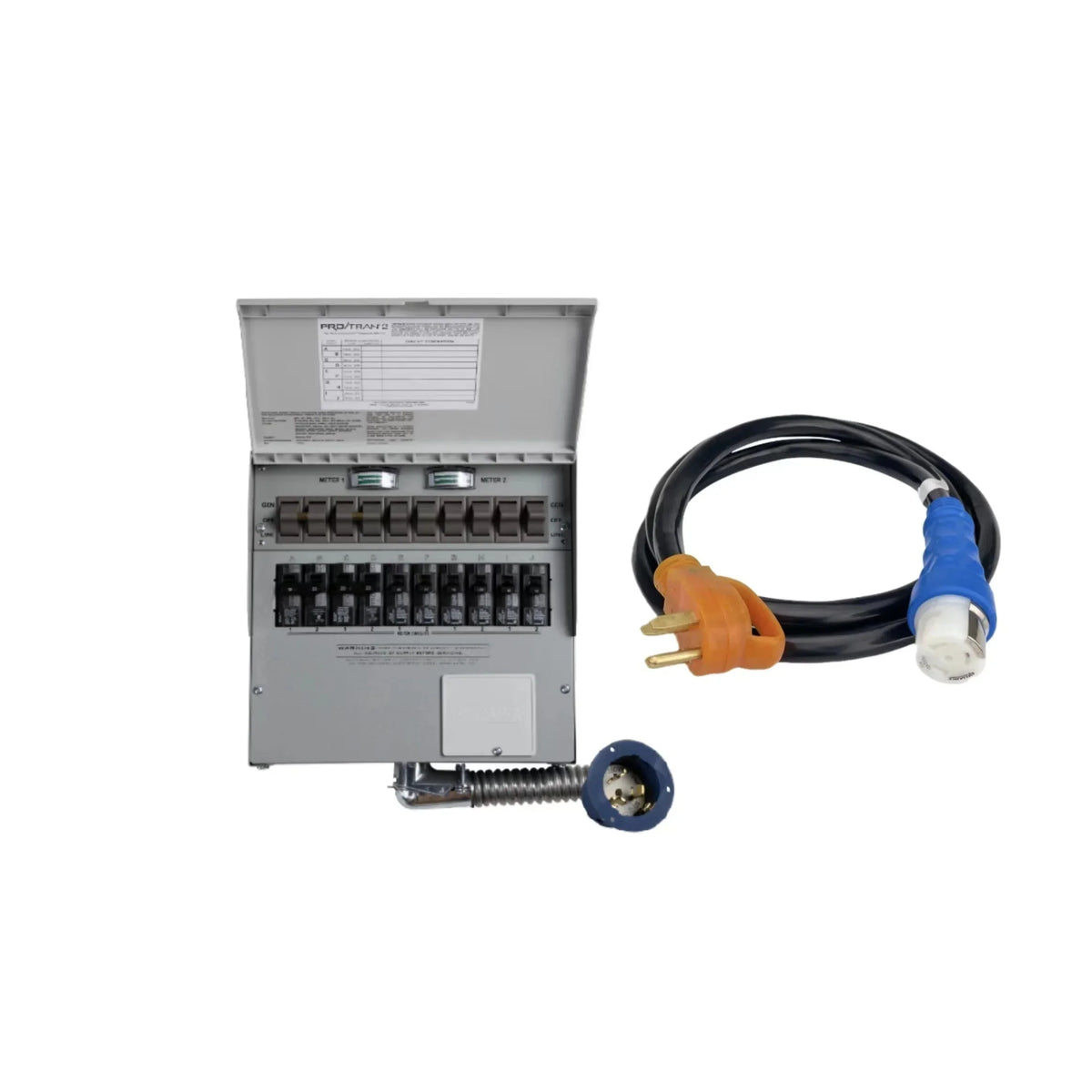 Home Backup Kit (120V/240V, 50 Amp, 10-Circuit Transfer Switch + Cable, For F3800)