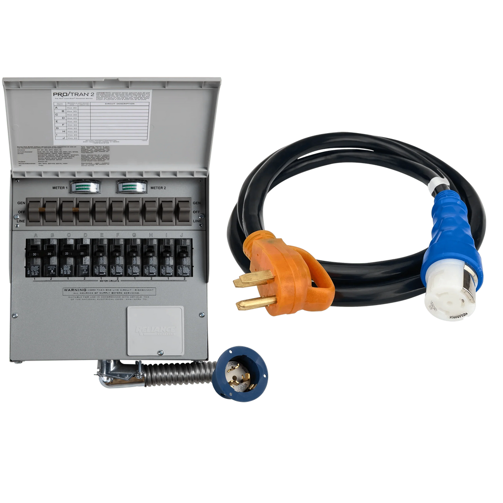 Home Backup Kit (120V/240V, 50 Amp, 10-Circuit Transfer Switch + Cable, For F3800)