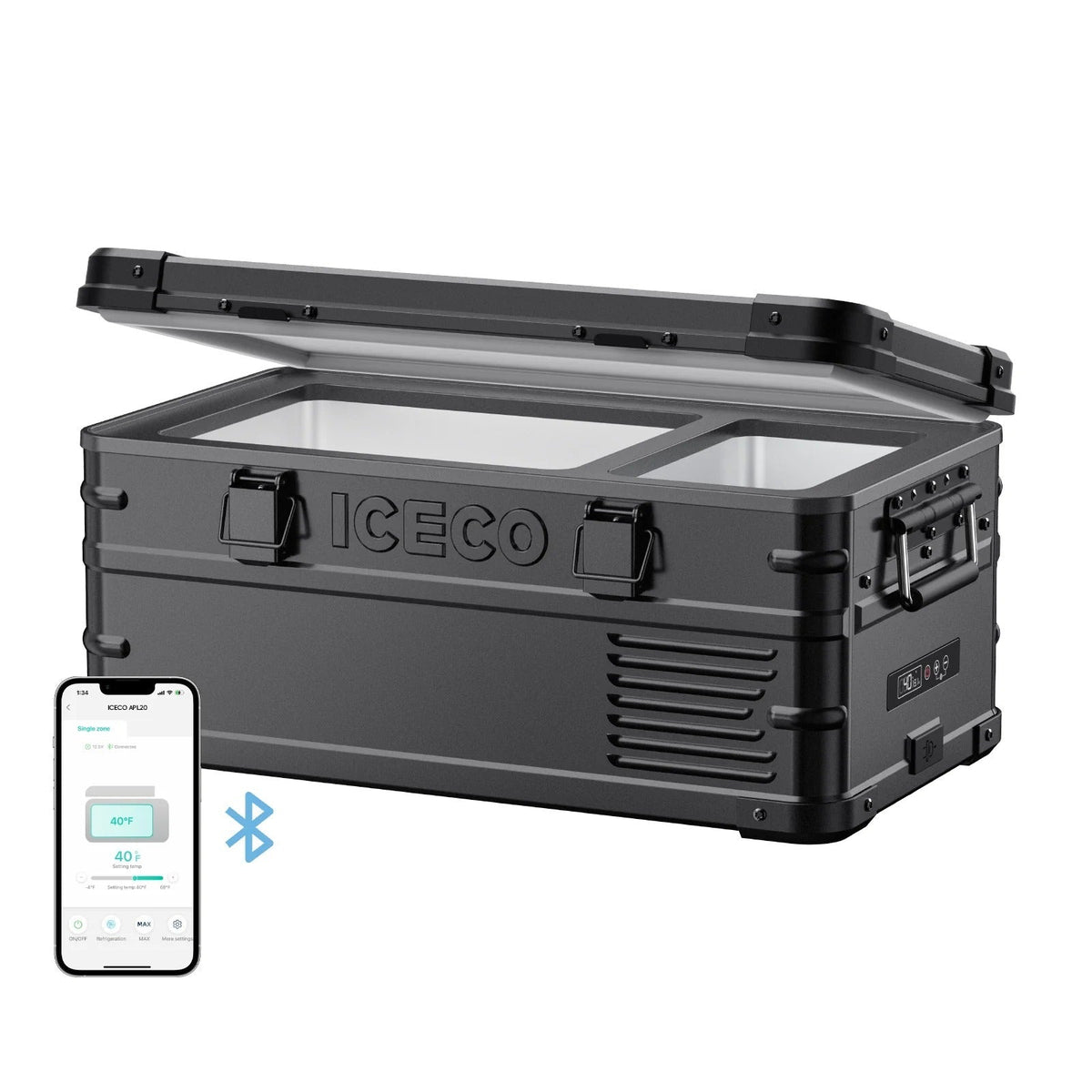ICECO APL20 20 LT Light Duty Aluminum Black Freezer Single Zone