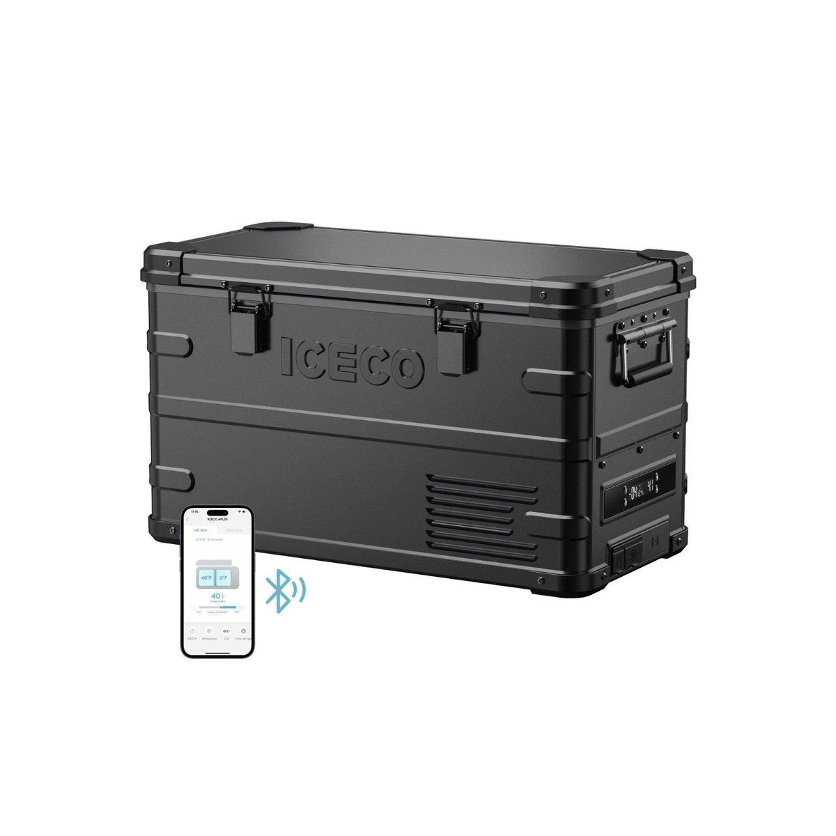 ICECO APL35 35 LT Dual Zone Aluminum Black Fridge