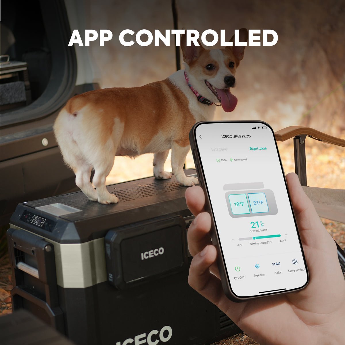 ICECO JP40 Pro 39QT 37L Dual Zone Wheeled Portable Freezer