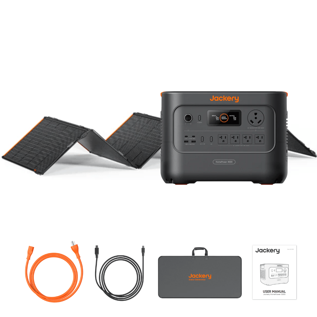 Jackery HomePower 3000 Solar Generator + SolarSaga 500X Kits