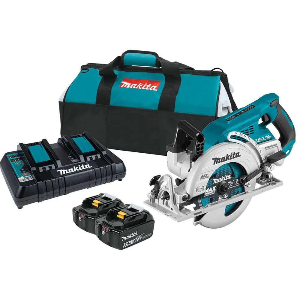 Makita XSR01PT 36V (18V X2) LXT® Brushless Rear Handle 7-1/4" Circular Saw Kit (5.0Ah)