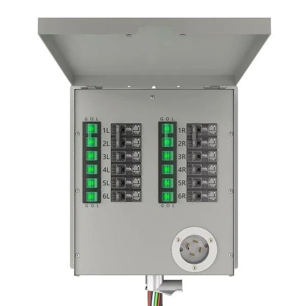 Natures Generator 12-Circuit 120/240V 30A Non-Automatic Power Transfer Switch + 30A Inlet Box