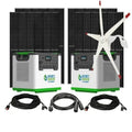 Natures Generator 2 x Lithium 3600 With 4 x 410W Monocrystalline Solar Panel + Wind Turbine (240V/7.2kW)