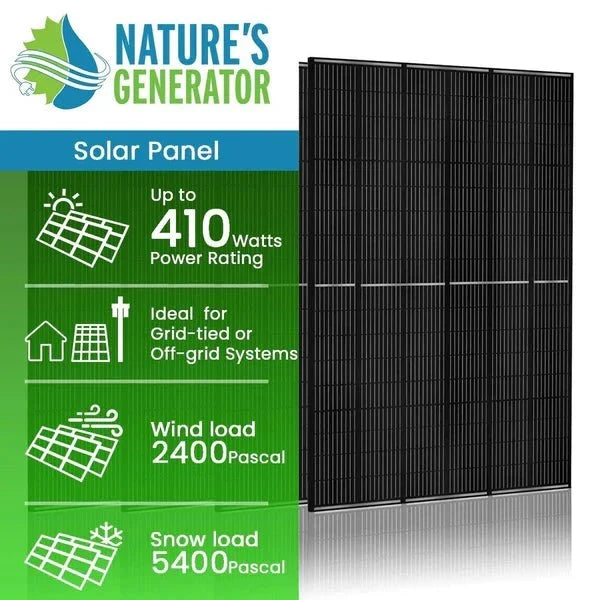 Natures Generator 4 x 410 Watt Monocrystalline Solar Panel