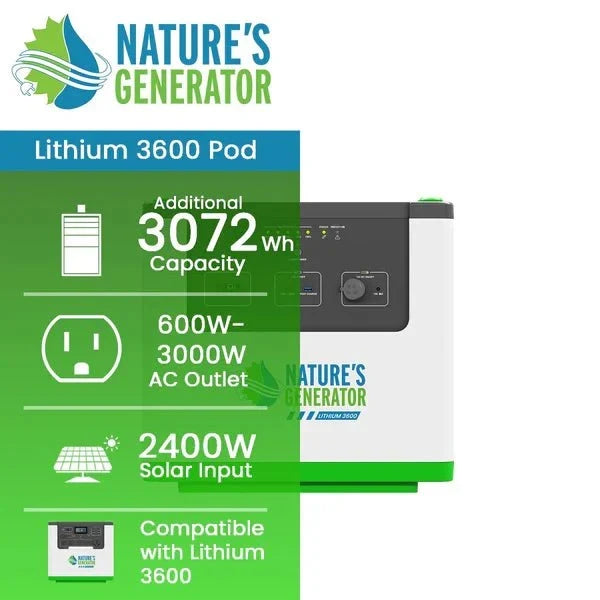 Natures Generator Lithium 3600 Pod