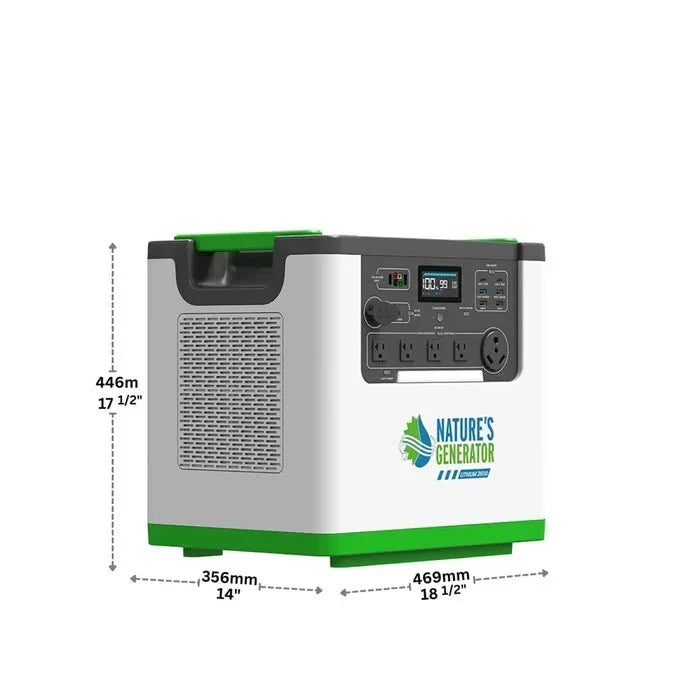 Natures Generator Lithium 3600 Solar Generator + 400W Folding Solar Panel