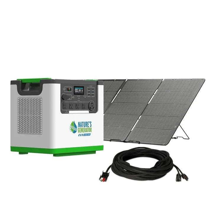 Natures Generator Lithium 3600 Solar Generator + 400W Folding Solar Panel