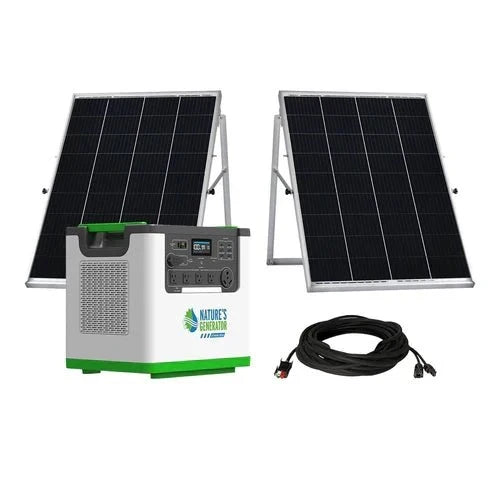 Natures Generator Lithium 3600 Solar Generator With 2 x 100W Monocrystalline Solar Panel