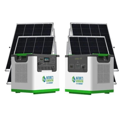 Natures Generator Lithium 3600 Solar Generator With Power Pod + 4 x 100W Monocrystalline Solar Panel