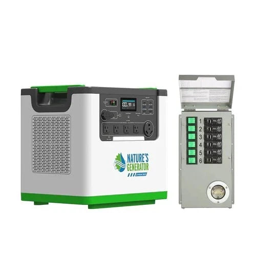 Natures Generator Lithium 3600 With 6 Circuit Transfer Switch