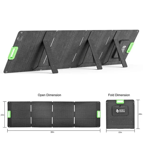 Natures Generator Lithium 6000 Solar Generator With Solar Panels