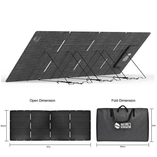 Natures Generator Lithium 6000 Solar Generator With Solar Panels