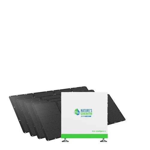 Natures Generator MyGrid 10K Solar Battery With 4 x 400W Monocrystalline Folding Panels