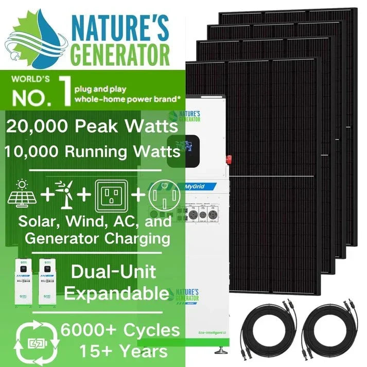Natures Generator MyGrid 10K Solar Generator + 8 x Rigid 410W Solar Panel