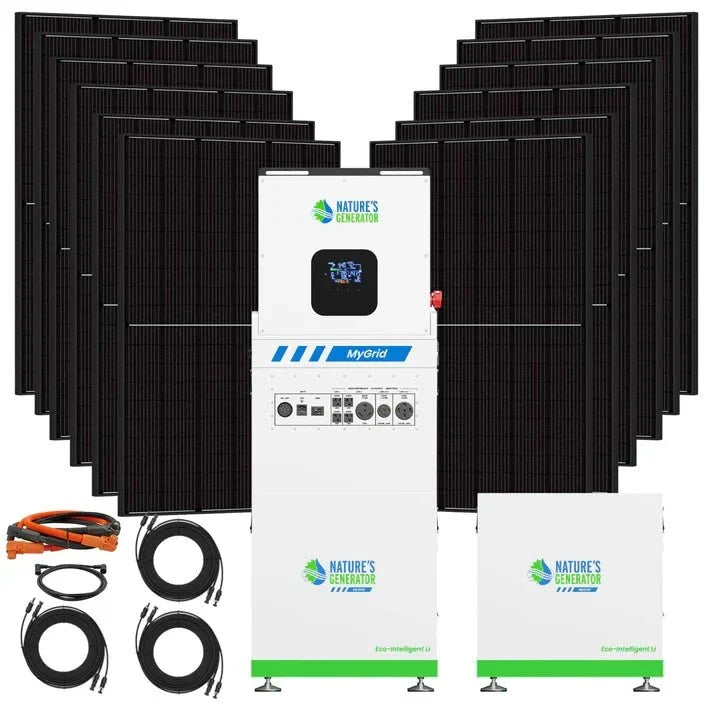 Natures Generator MyGrid 10K Solar Generator + Solar Battery + 12 x Rigid 410W Solar Panel