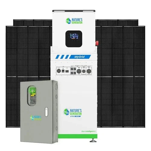 Natures Generator MyGrid 10K Solar Generator With 4 x 410W Rigid Solar Panels + 50A Automatic Transfer Switch