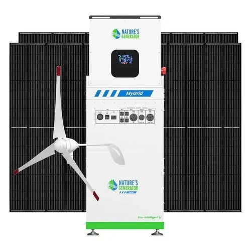 Natures Generator MyGrid 10K With 4 x 410W Rigid Solar Panel + 350W Wind Turbine